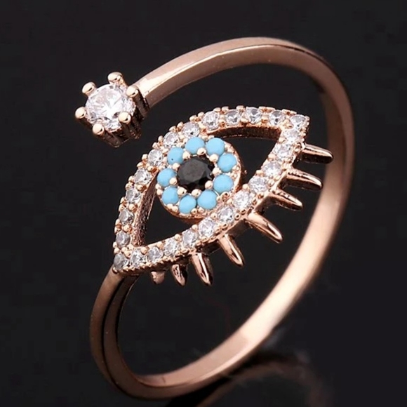 🔥HP🔥NEW HAMZA EVIL EYE RING - Picture 4 of 9